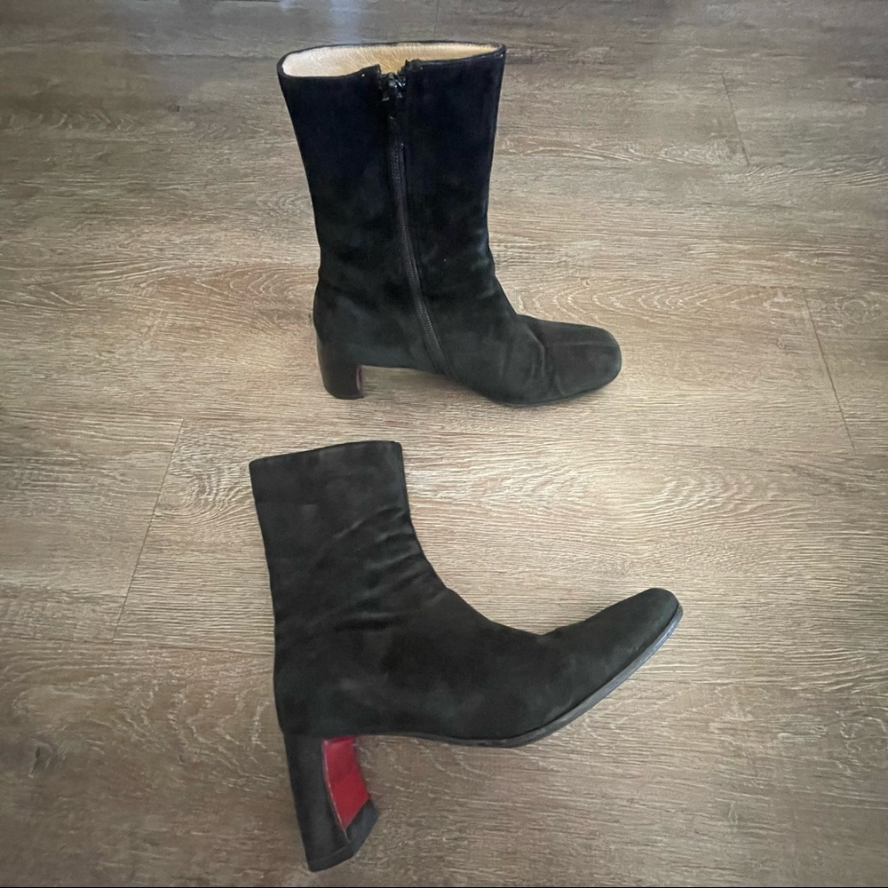 Ann Demeulemeester Black Suede Leather Boots